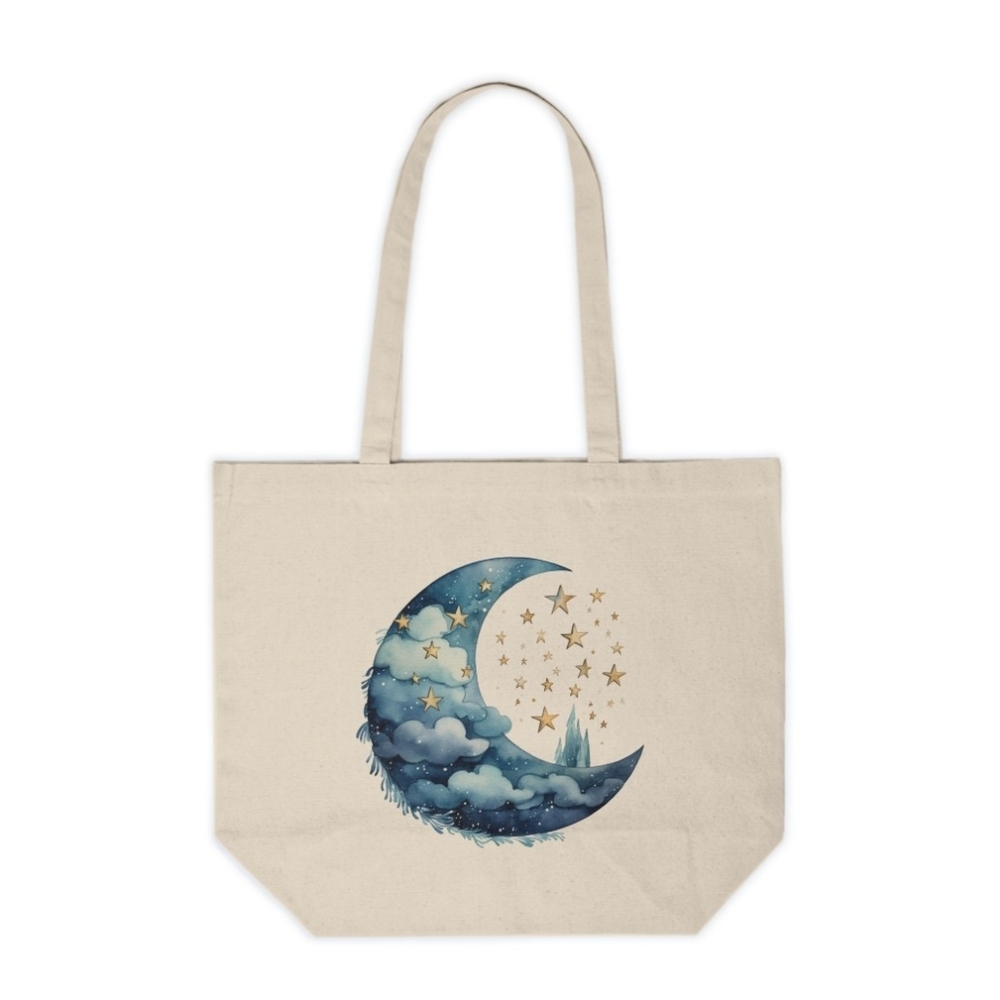 Moon And Stars Custom Canvas Tote Bag